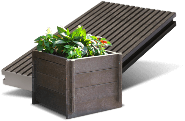 plastic wood litter bin 24