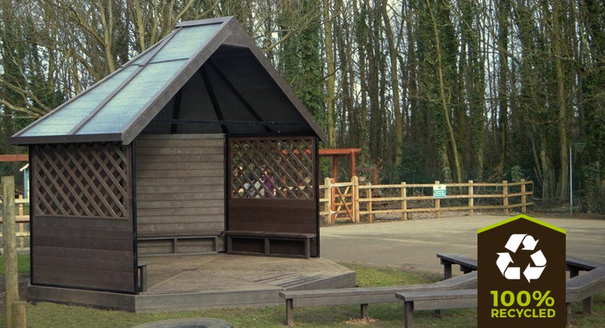 plastic wood school gazebo