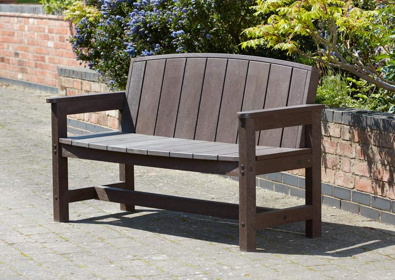 our recycled plastic benches are perfect for eco-friendly living